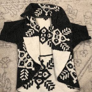 Express grey and white sweater coverup size XS